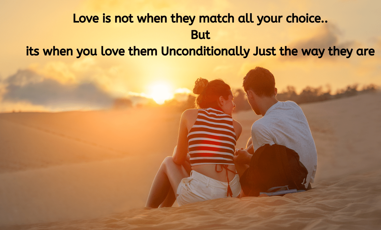Read more about the article Love is not when they match all your choice Quote