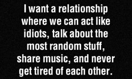 I want to be in a relationship where..