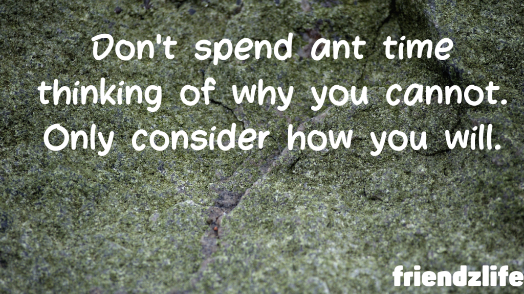 Don't spend ant time thinking of why you cannot. Only consider how you will.
